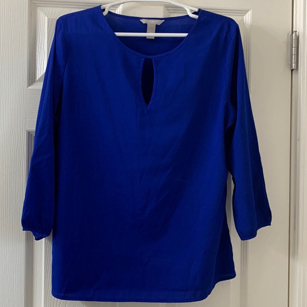 3/4 sleeve blue Banana Republic Factory blouse